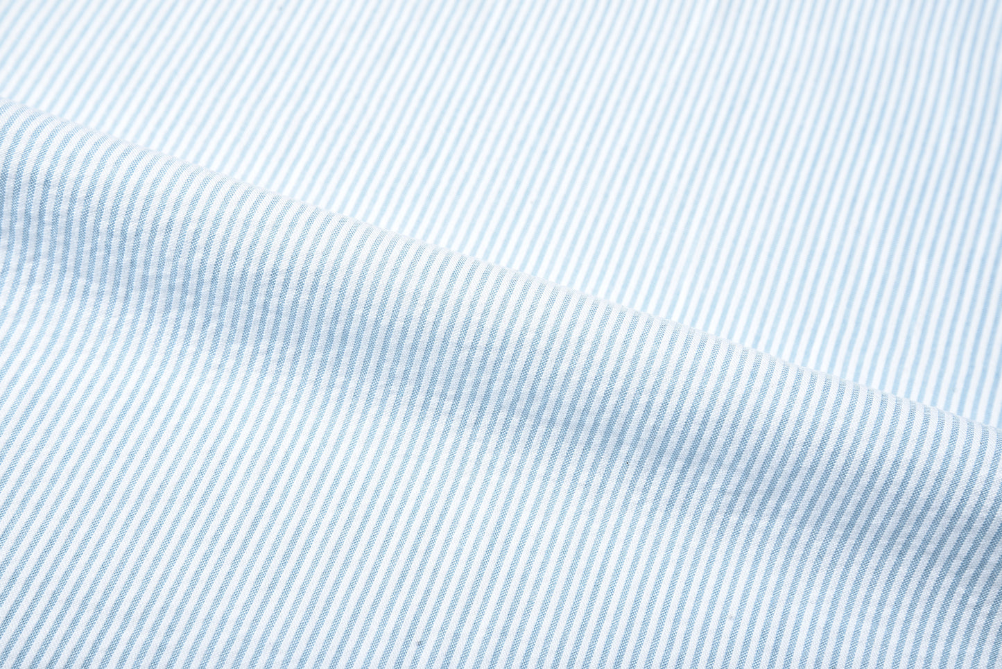 Sky Blue Dress Stripes Seersucker