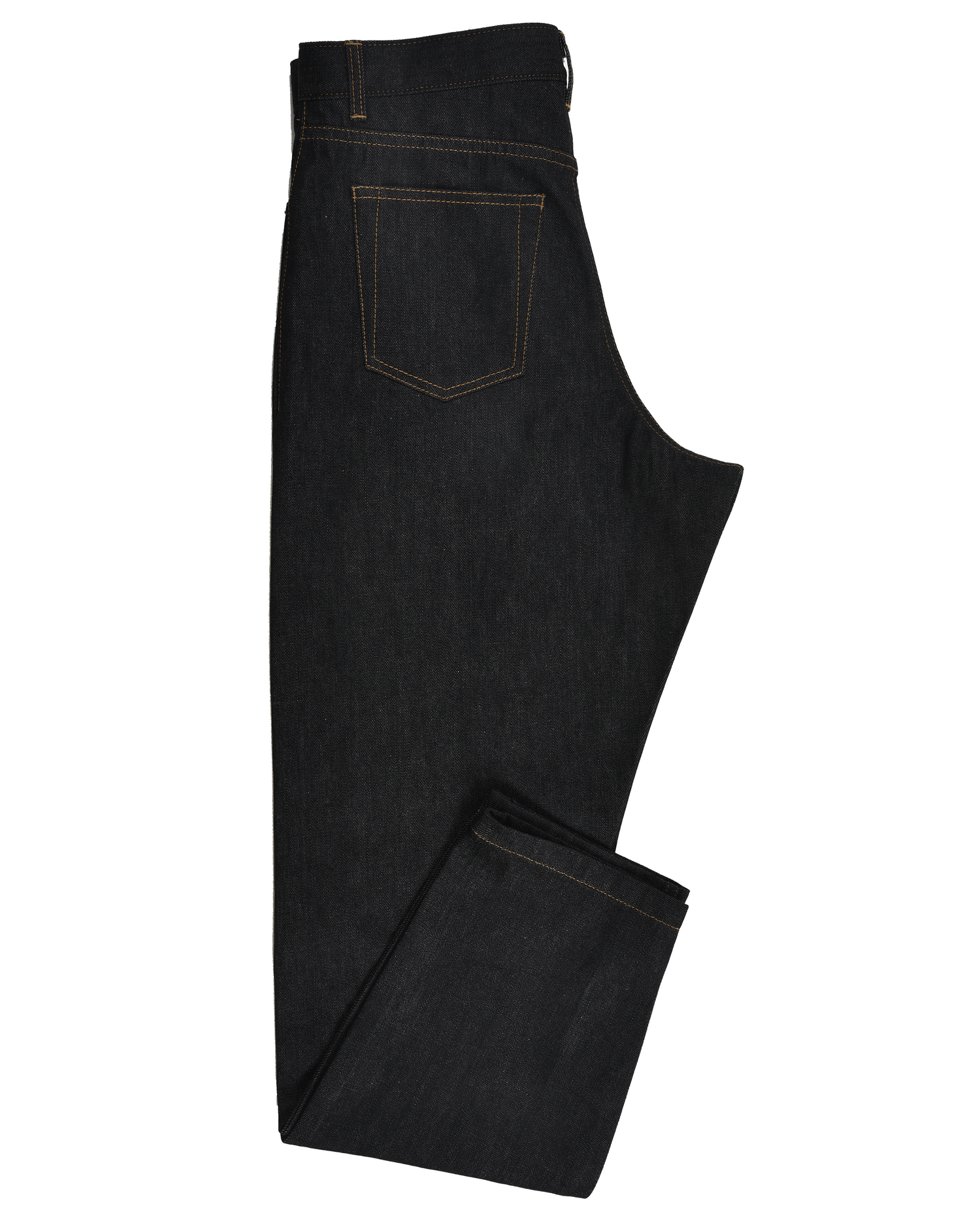 Side view of mens jeans by Luxire in midnight grey 2