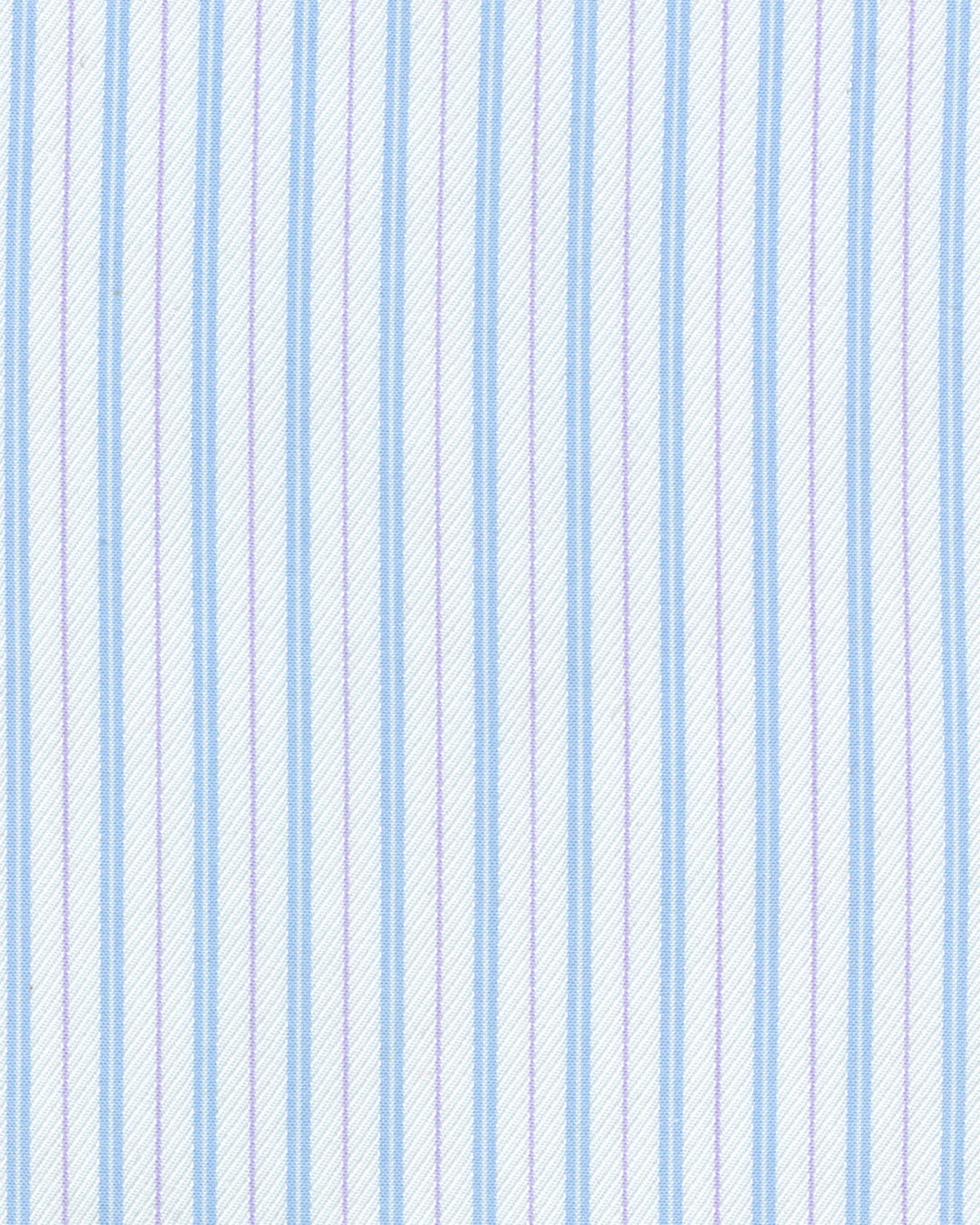 Muave Blue Stripes on White Silk