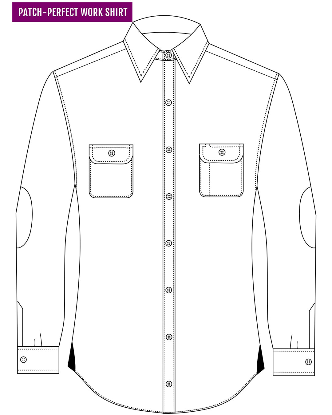 Brown Tan White Twill Flannel Work Shirt