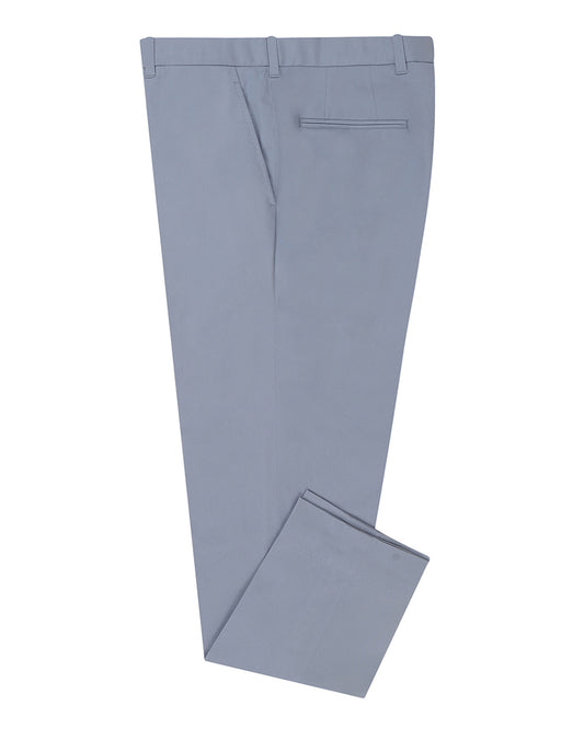 Soft Blue Grey Stretch Twill Pants