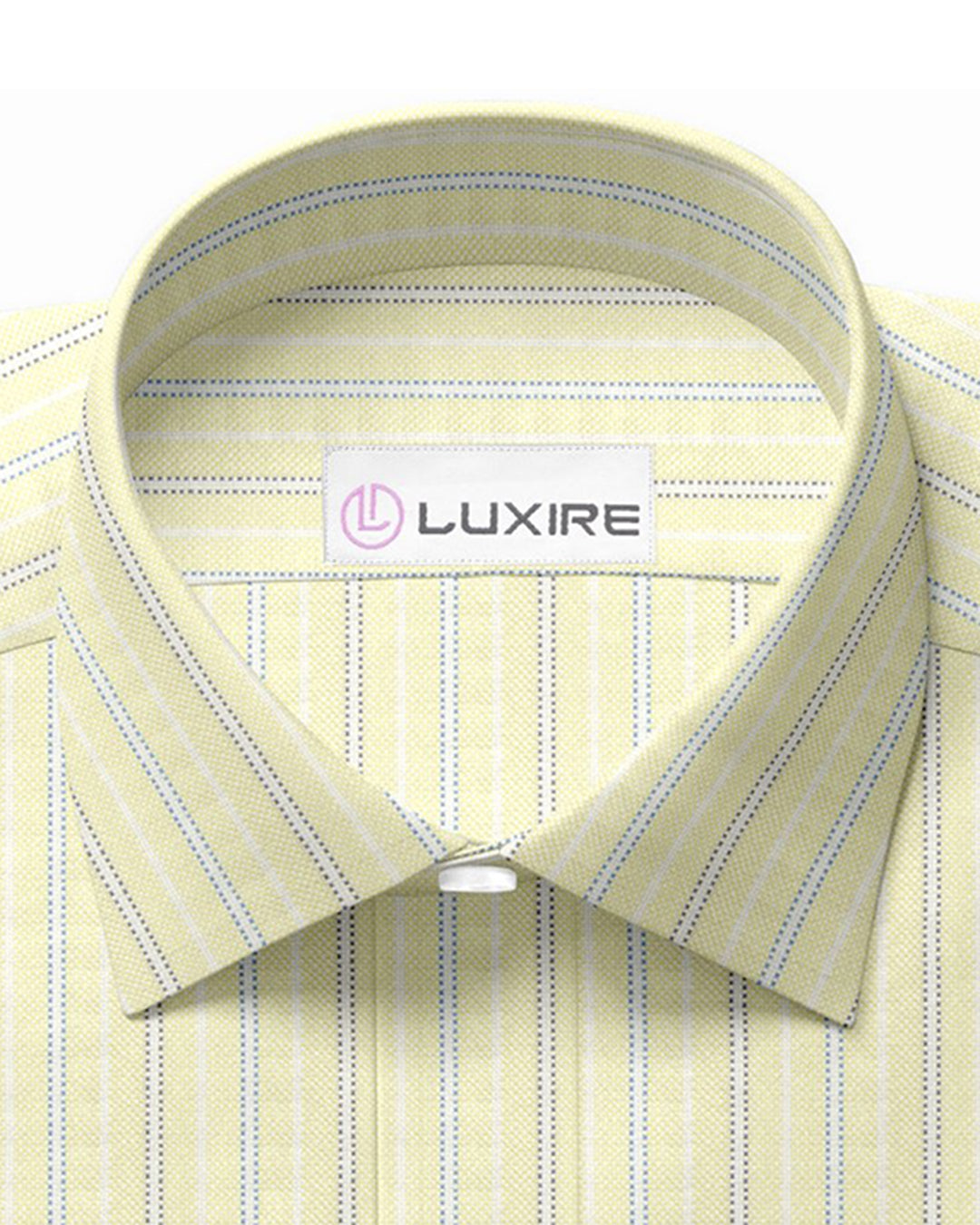 Classic Oxford: Pale Yellow with Blue Stripes
